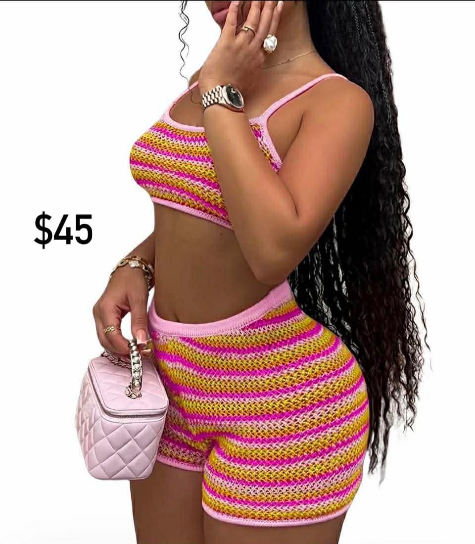 Crochet Stripe Set