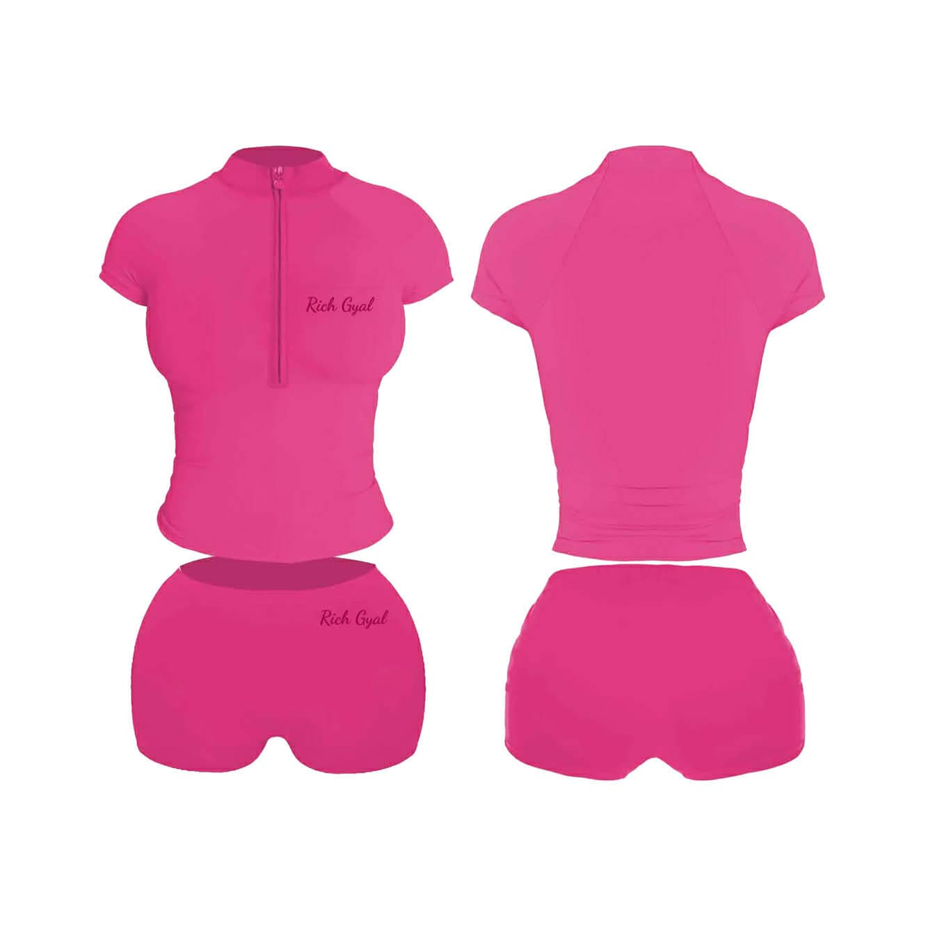 Rich Gyal Zip Set – Pink